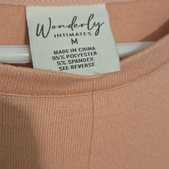 Wonderly Orange Pajama Set Soft Knit Sleepwear - Picture 3 of 10